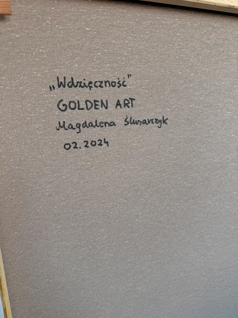Wdzięczność 8 podpis autorki na tyle obrazu Wdzięczność