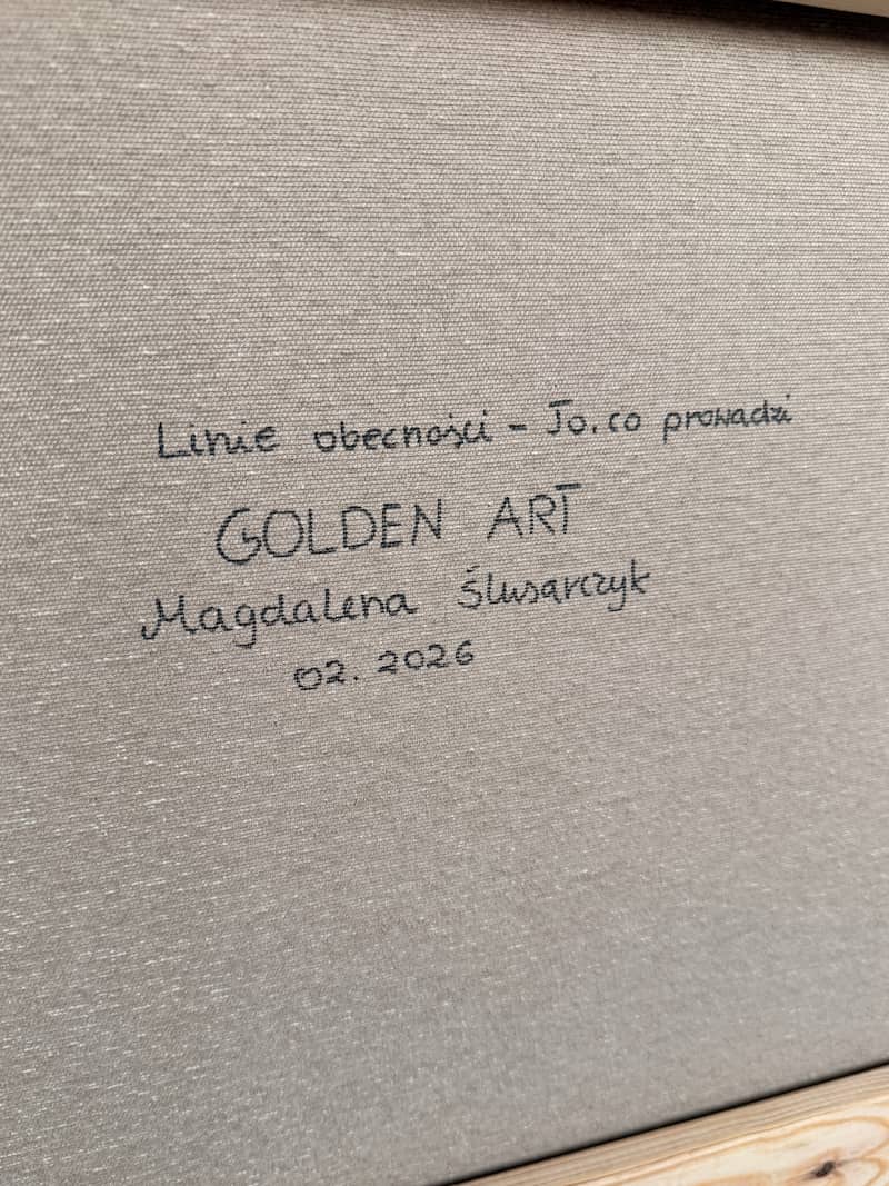 To, co prowadzi 10 podpis autorki na tyle obrazu To, co prowadzi